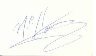 M.C. Hammer autograph