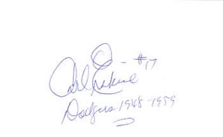 Carl Erskine autograph