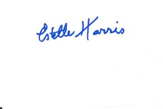 Estelle Harris autograph