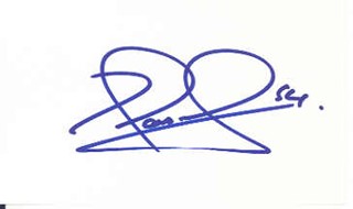 Nigel Mansell autograph