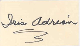 Iris Adrian autograph