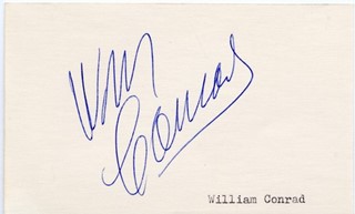 William Conrad autograph