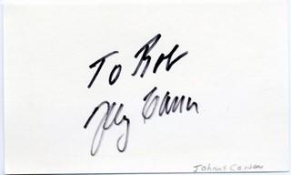 Johnny Carson autograph