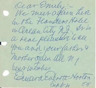 Edward Everett Horton autograph