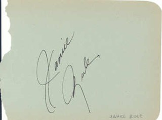 Janice Rule autograph