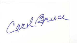 Carol Bruce autograph