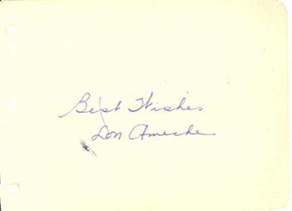 Don Ameche autograph