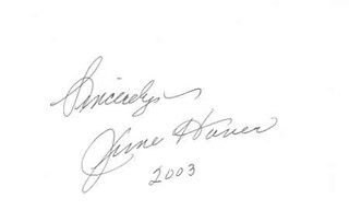 June Haver autograph
