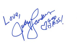 Judy Landers autograph