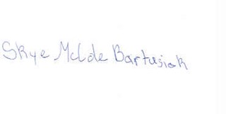 Skye-McCole Bartusiak autograph