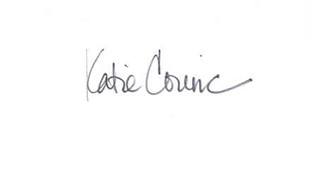 Katie Couric autograph