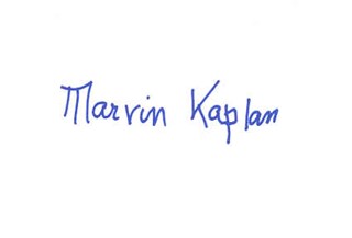 Marvin Kaplan autograph