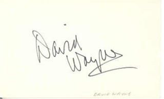 David Wayne autograph