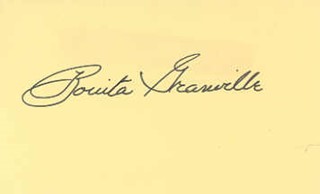 Bonita Granville autograph