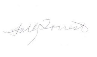 Sally Forrest autograph