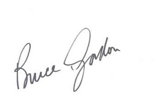 Bruce Gordon autograph