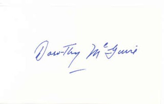 Dorothy McGuire autograph