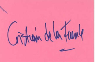 Cristian De La Fuente autograph
