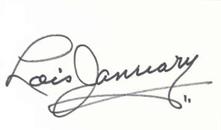 Lois January autograph
