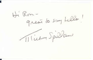 Mickey Spillane autograph