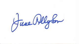 June Allyson autograph