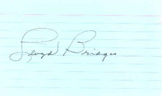 Lloyd Bridges autograph