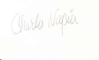 Charles Napier autograph