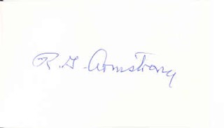 R.G. Armstrong autograph