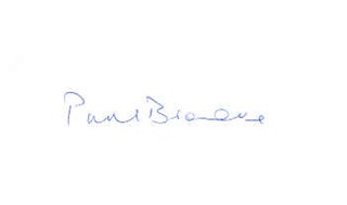 Paul Brooke autograph