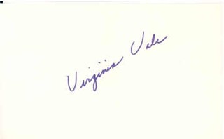 Virginia Vale autograph