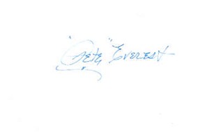 Pete Everest autograph
