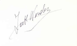 Jack Warden autograph