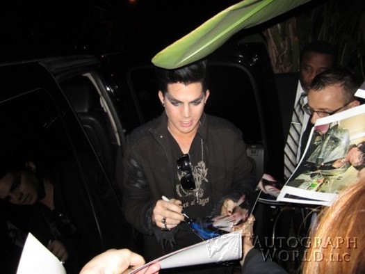 Adam Lambert autograph