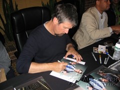 signing photo
