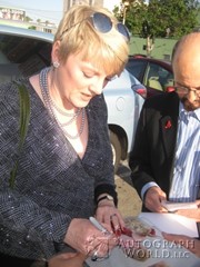 signing photo