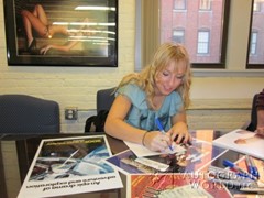 signing photo