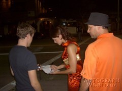 signing photo