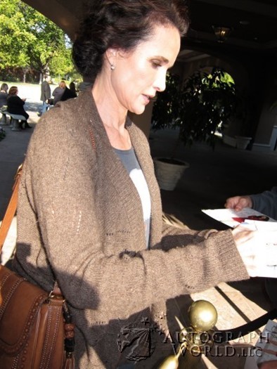 Andie MacDowell autograph