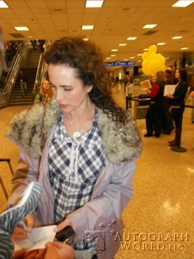 Andie MacDowell autograph
