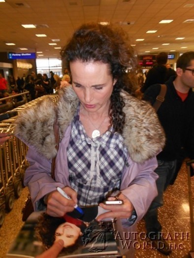 Andie MacDowell autograph