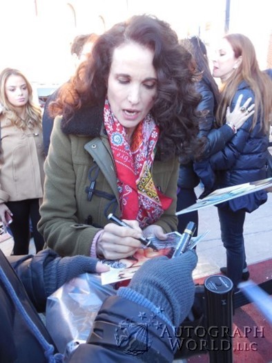 Andie MacDowell autograph