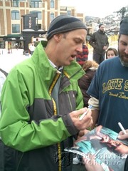 signing photo