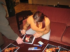 signing photo