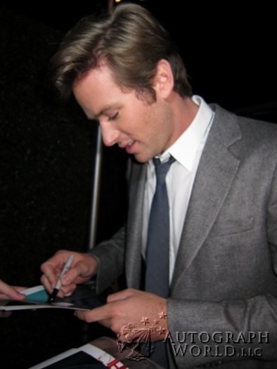 Armie Hammer autograph