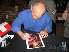 signing photo