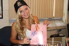 signing photo