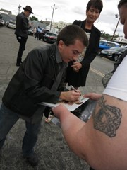 signing photo