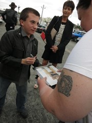 signing photo