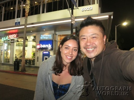 Aubrey Plaza autograph