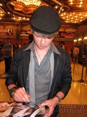 signing photo